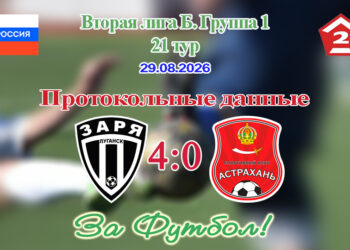 Заря (Луганск) — Астрахань: протокольные данные