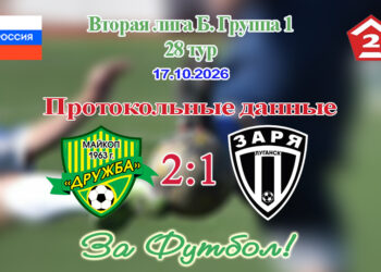 Дружба (Майкоп) — Заря (Луганск): протокольные данные